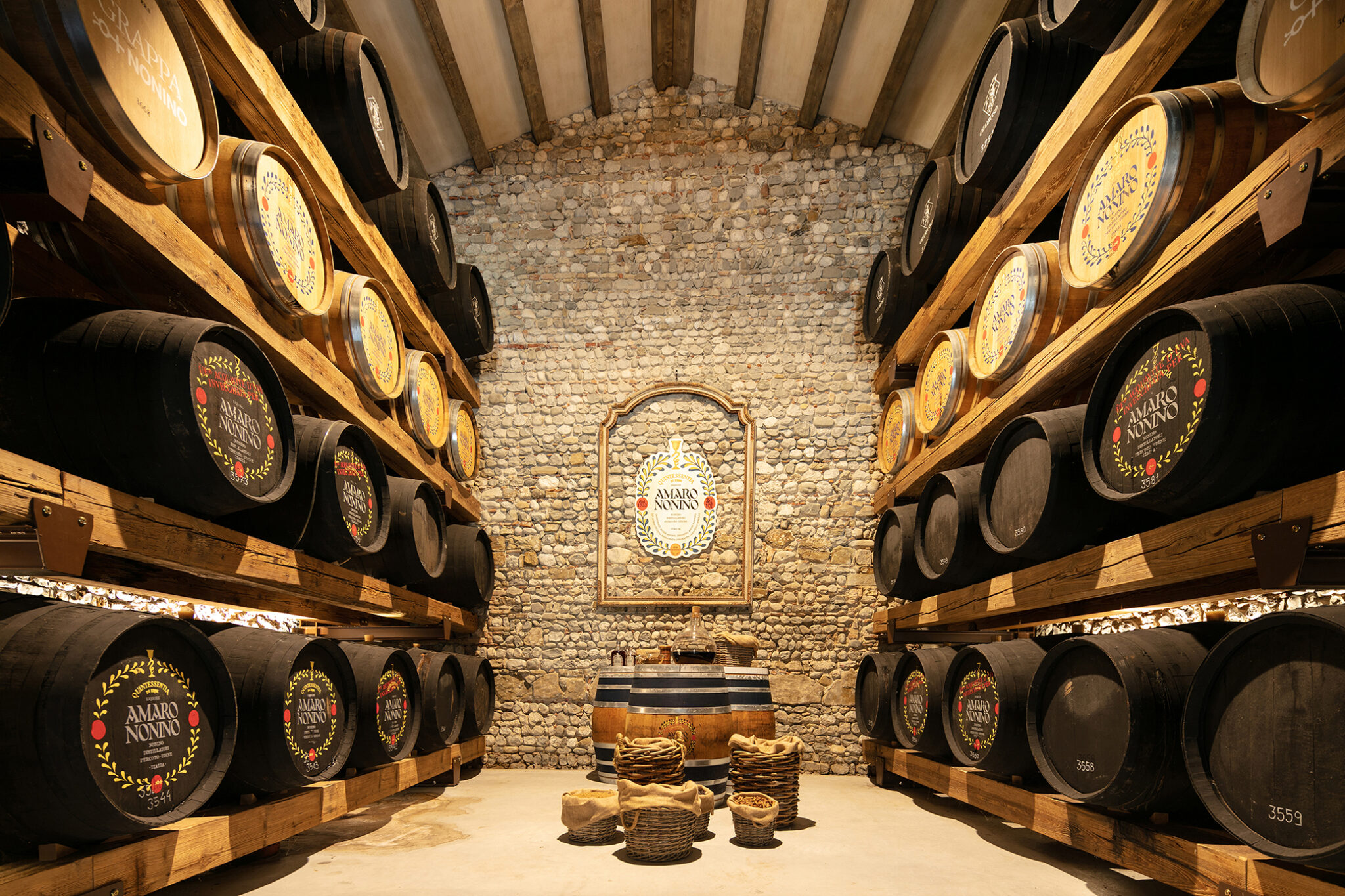 Cantina invecchiamento Amaro Nonino